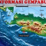 Titik gempa yang mengguncang Sukabumi pada Sabtu (25/3/2023) sore. Gempa Sukabumi itu berkekuatan 2.6 magnitudo. (Sumber : BMKG).