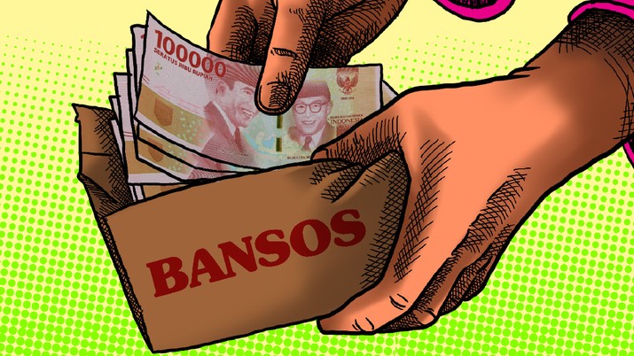 Ilustrasi penyaluran Bansos BPNT berbentuk uang tunai. | Foto: Shutterstock