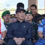 Anggota DPRD Kabupaten Sukabumi Badri Suhendi saat menghadiri Apel Gelar Pasukan Operasi Ketupat Lodaya 2023 di lapang Canghegar, Kecamatan Palabuhanratu, Senin (17/4/2023). (Sumber : Istimewa)