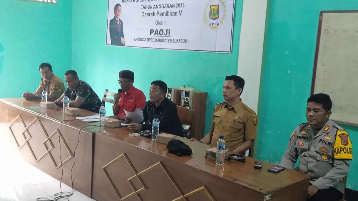 Anggota DPRD Kabupaten Sukabumi, Paoji Nurjaman gelar reses di Desa Datarnangka, Kecamatan Sagaranten, Selasa (9/5/2023). (Sumber : Istimewa)