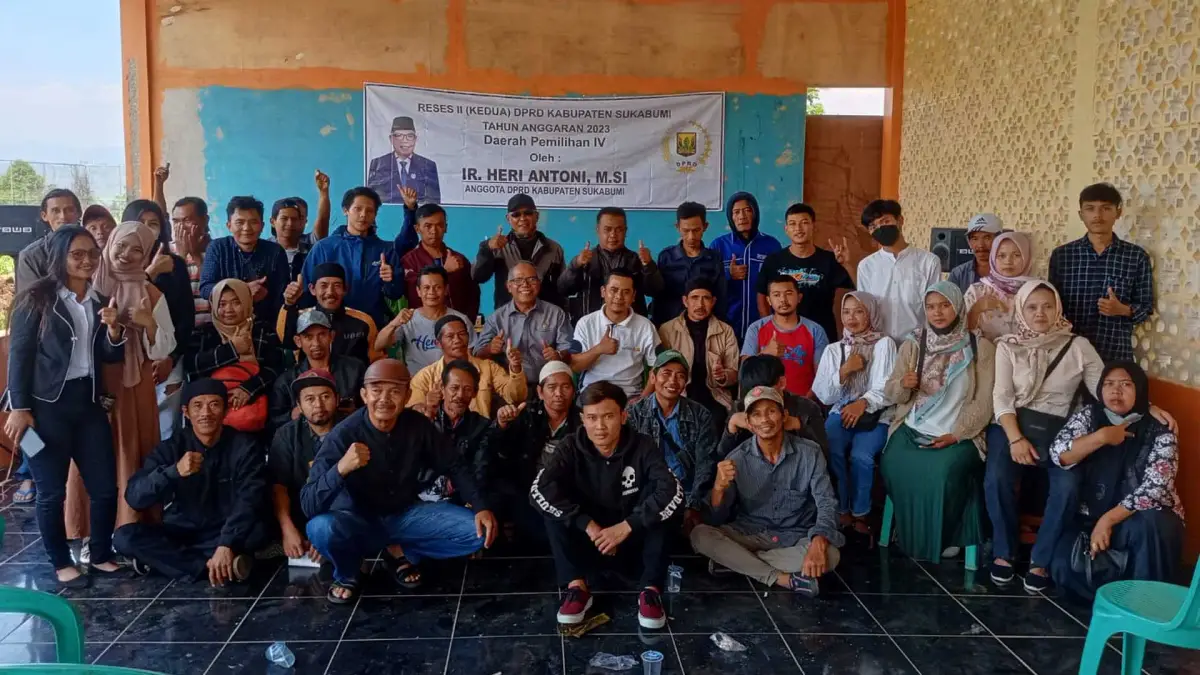 Anggota DPRD Kabupaten Sukabumi Fraksi PAN Heri Antoni saat melakukan reses ke-II tahun anggaran 2023. | Foto: Istimewa